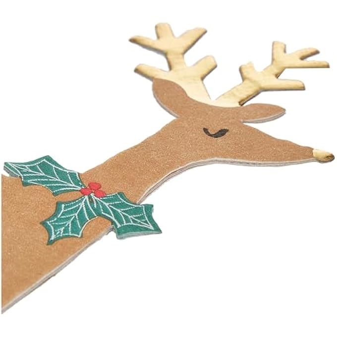REINDEER WITH HOLLY NAPKINS - Image 3